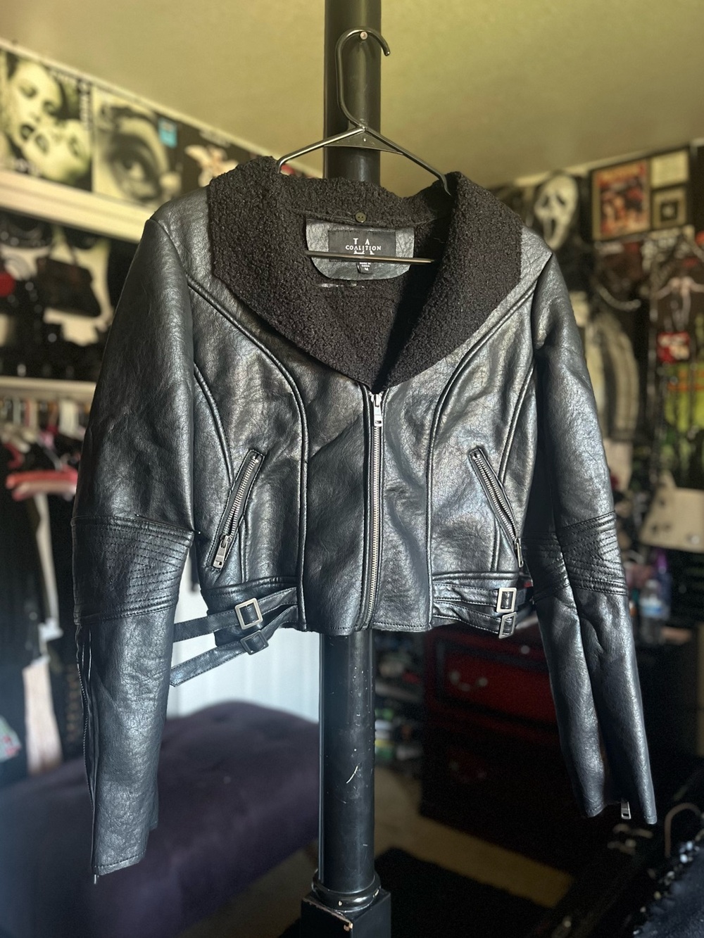 LA Coalition Black Faux Leather Jacket